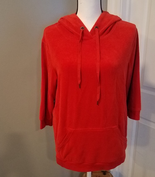 VICTORIA'S SECRET PLUSH & LUSH, RUST RED COLOR HOODIE. SIZE XL. NWOT - Picture 1 of 8